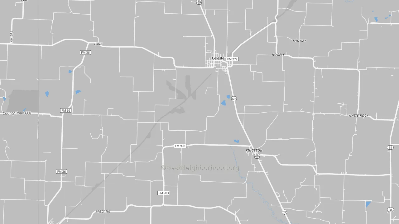 Transit Grade map of 75423, TX