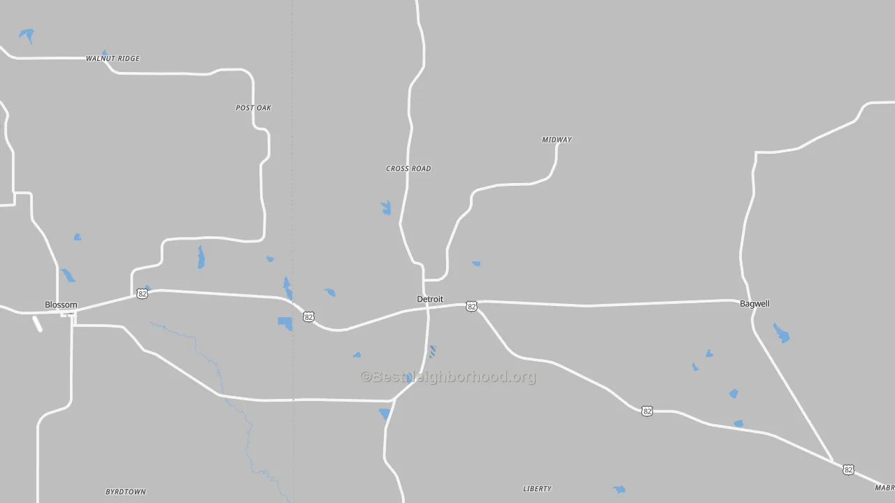 Transit Grade map of 75436, TX