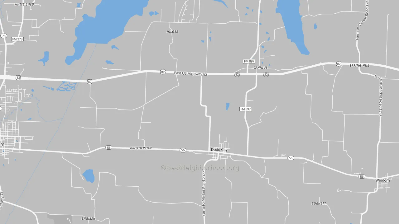 Transit Grade map of 75438, TX