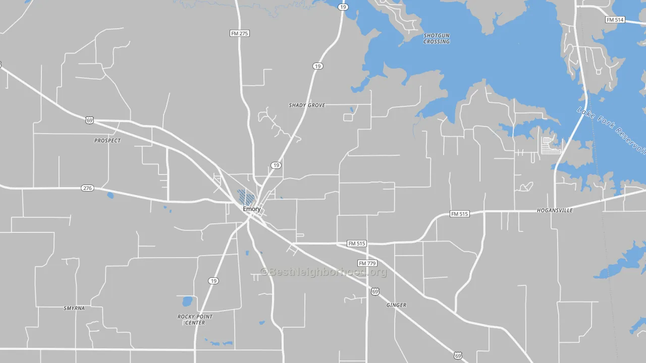 Transit Grade map of 75440, TX