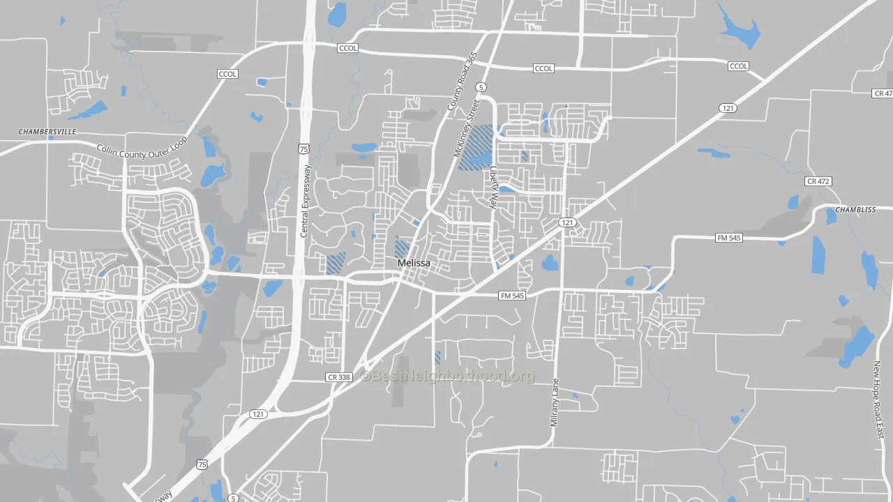 Transit Grade map of 75454, TX