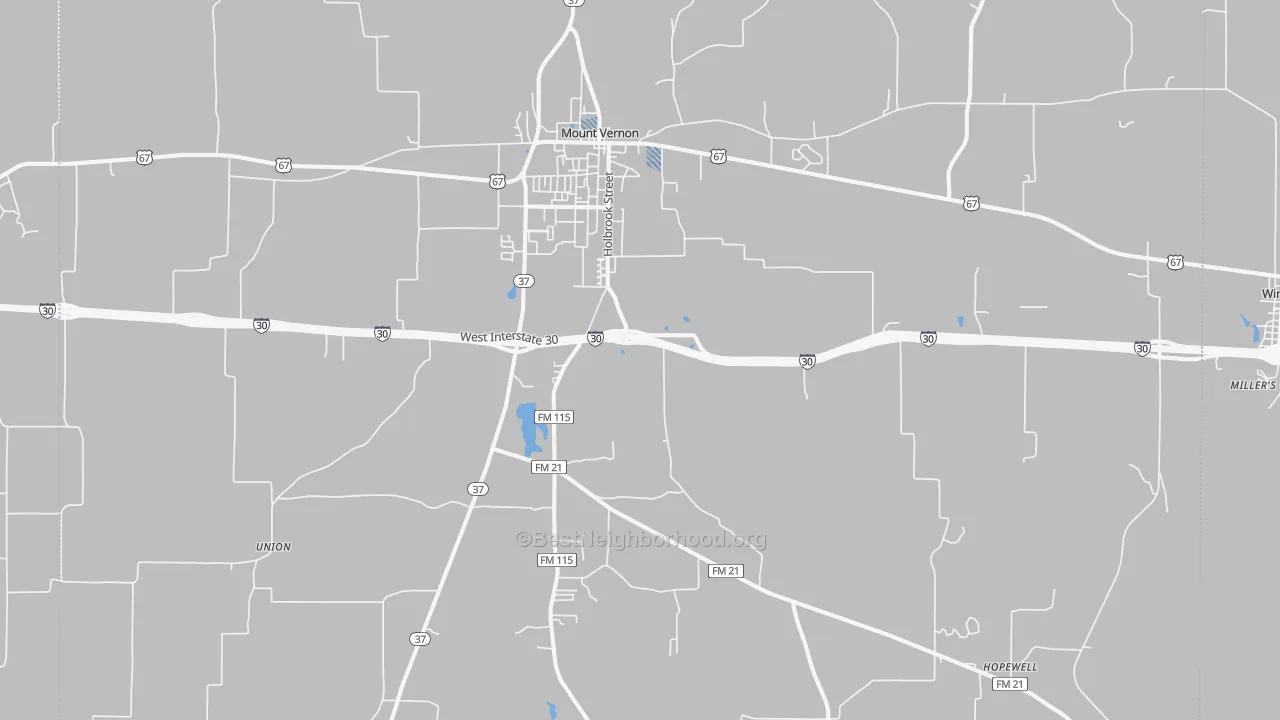 Transit Grade map of 75457, TX