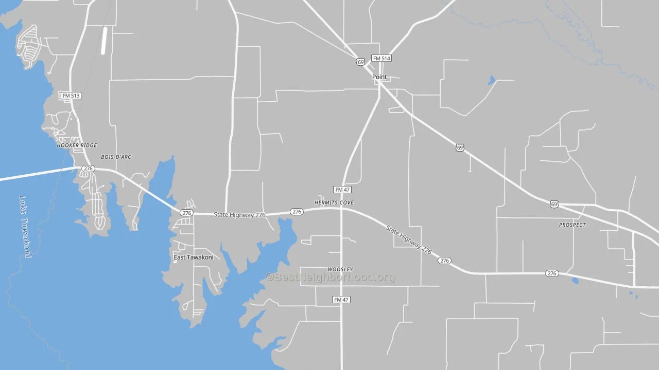Transit Grade map of 75472, TX