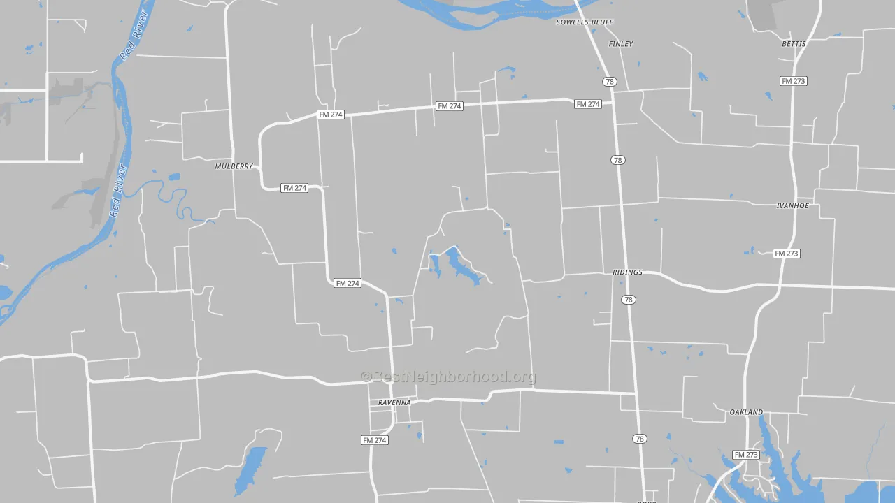 Transit Grade map of 75476, TX