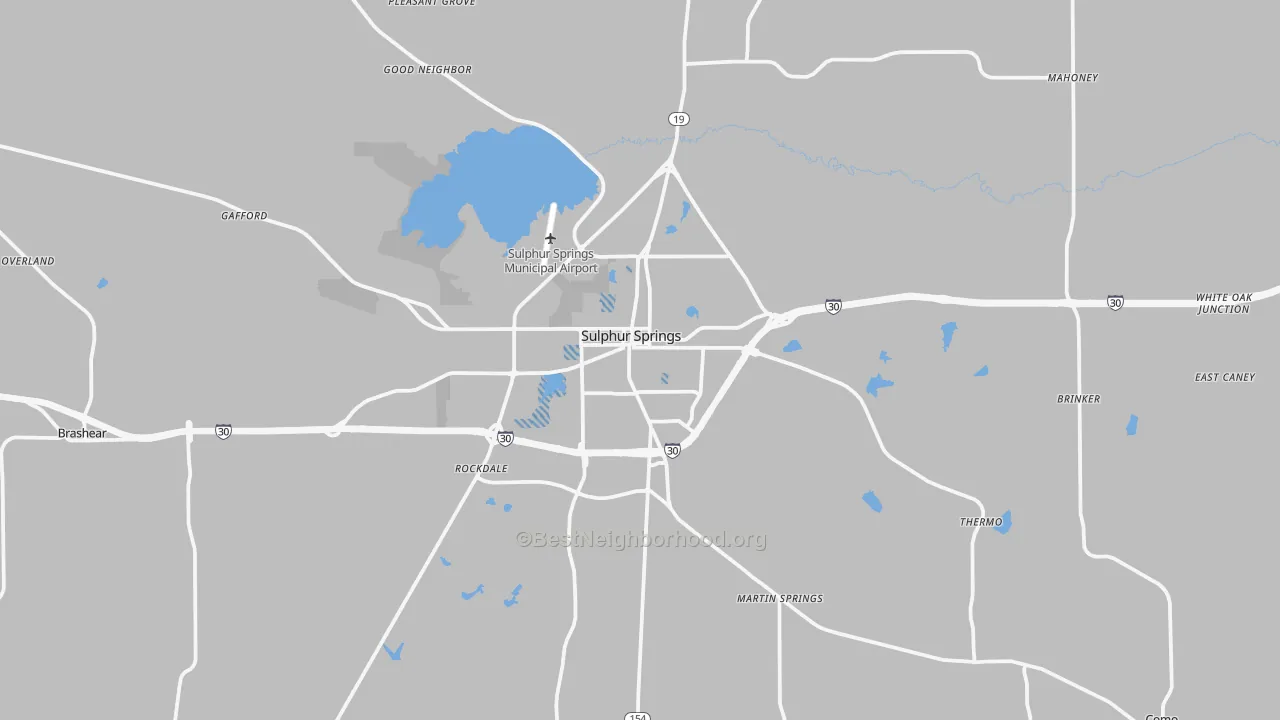 Transit Grade map of 75482, TX