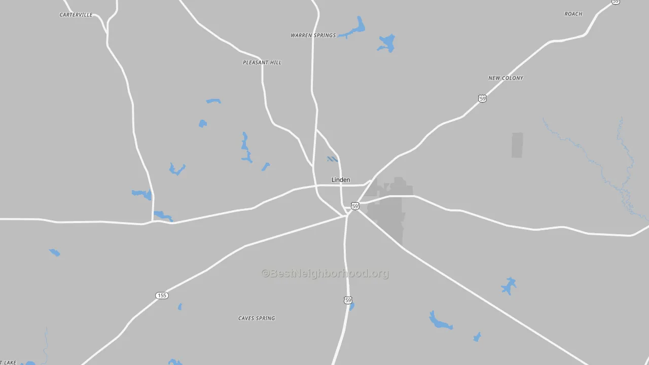 Transit Grade map of 75563, TX