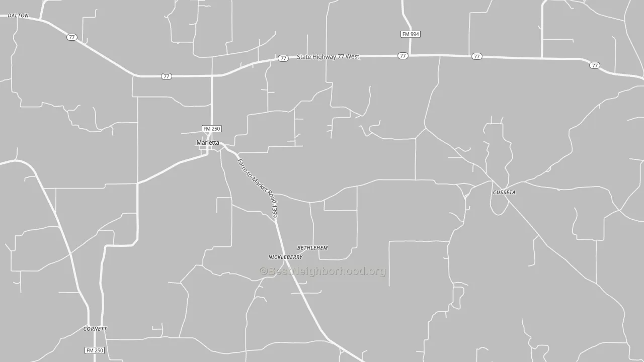 Transit Grade map of 75566, TX