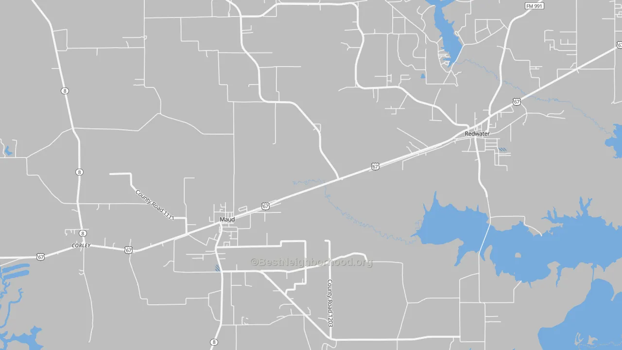 Transit Grade map of 75567, TX
