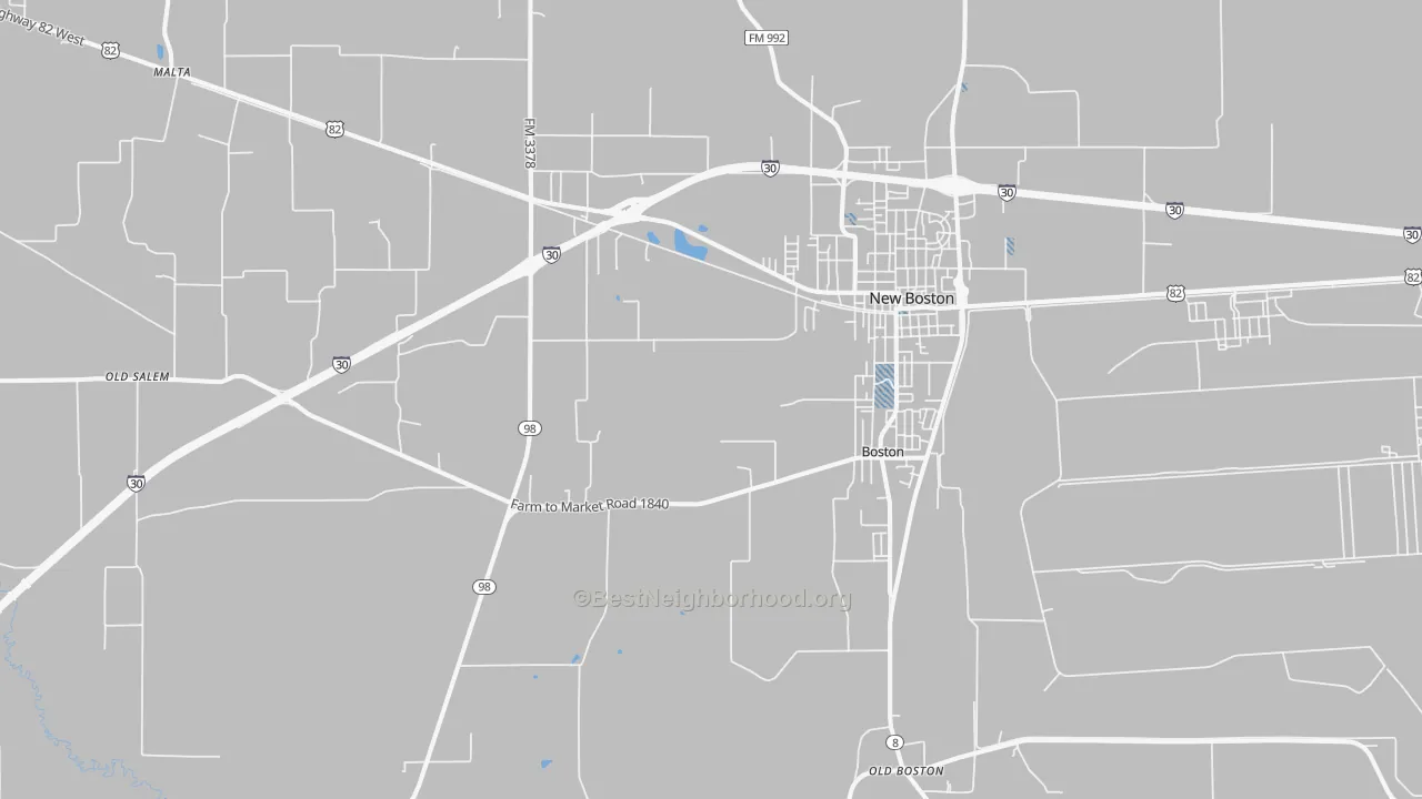 Transit Grade map of 75570, TX