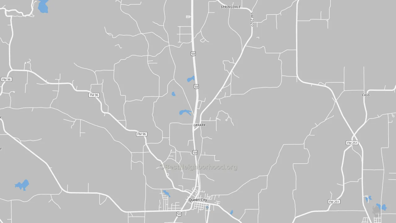 Transit Grade map of 75572, TX
