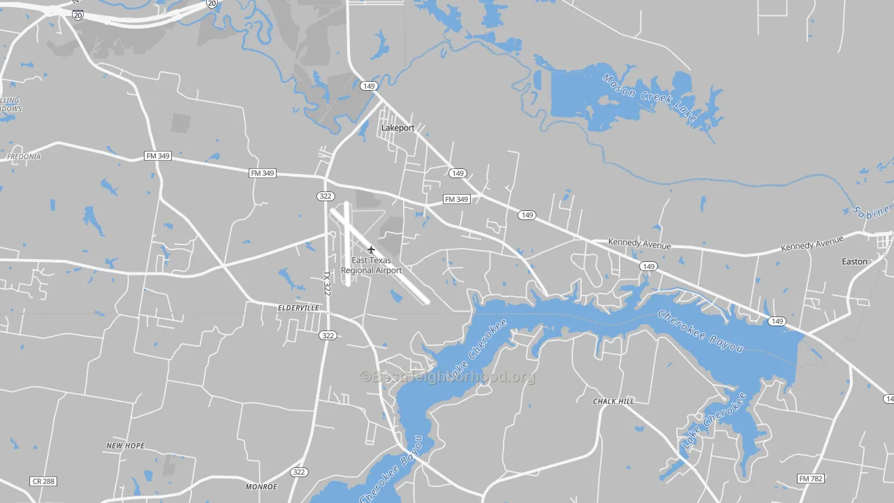 Transit Grade map of 75603, TX