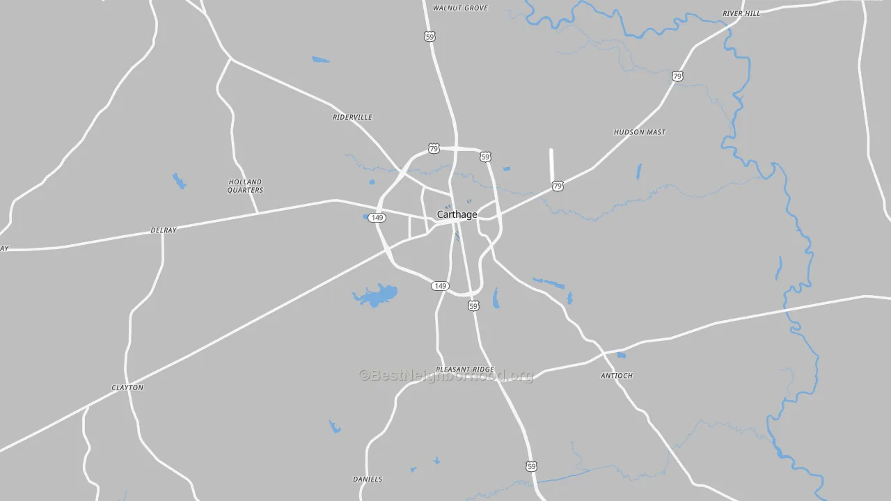 Transit Grade map of 75633, TX