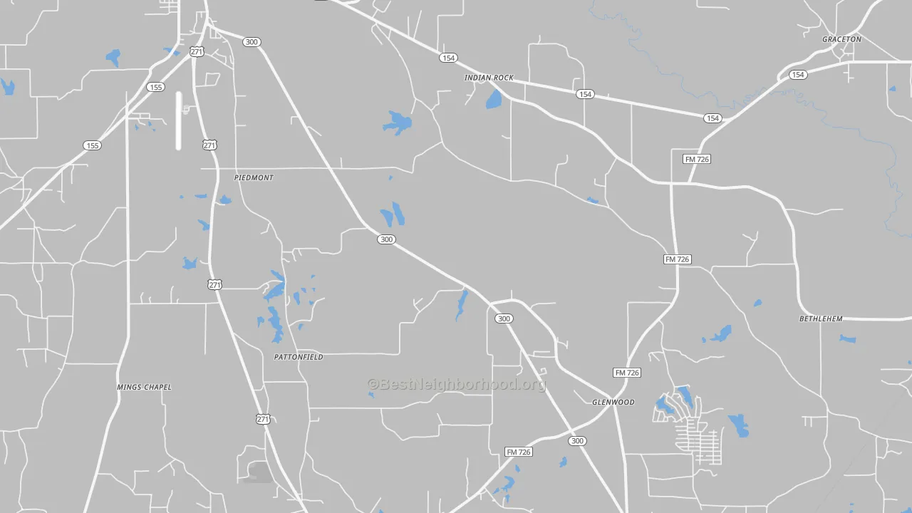 Transit Grade map of 75645, TX