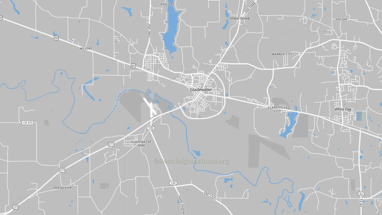 Transit Grade map of 75647, TX