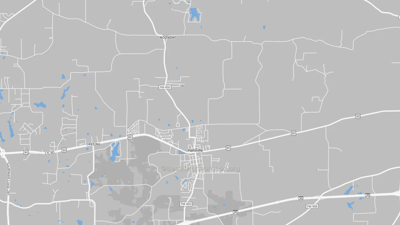Transit Grade map of 75650, TX