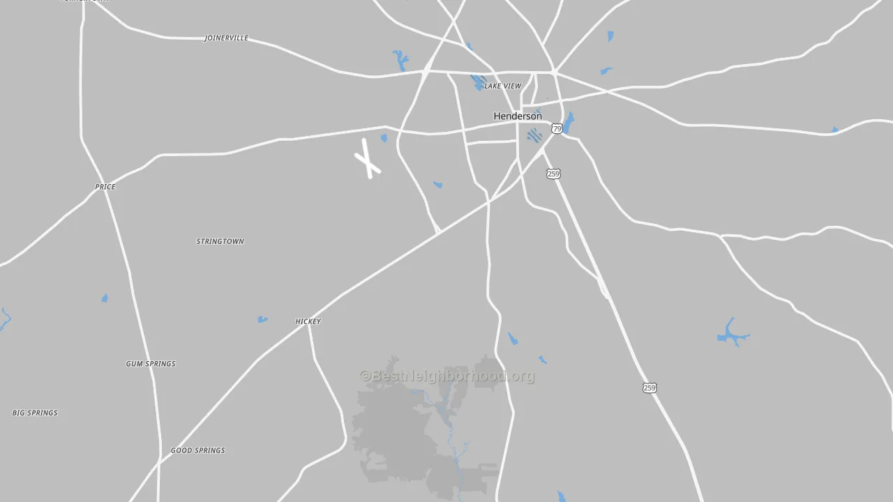 Transit Grade map of 75654, TX