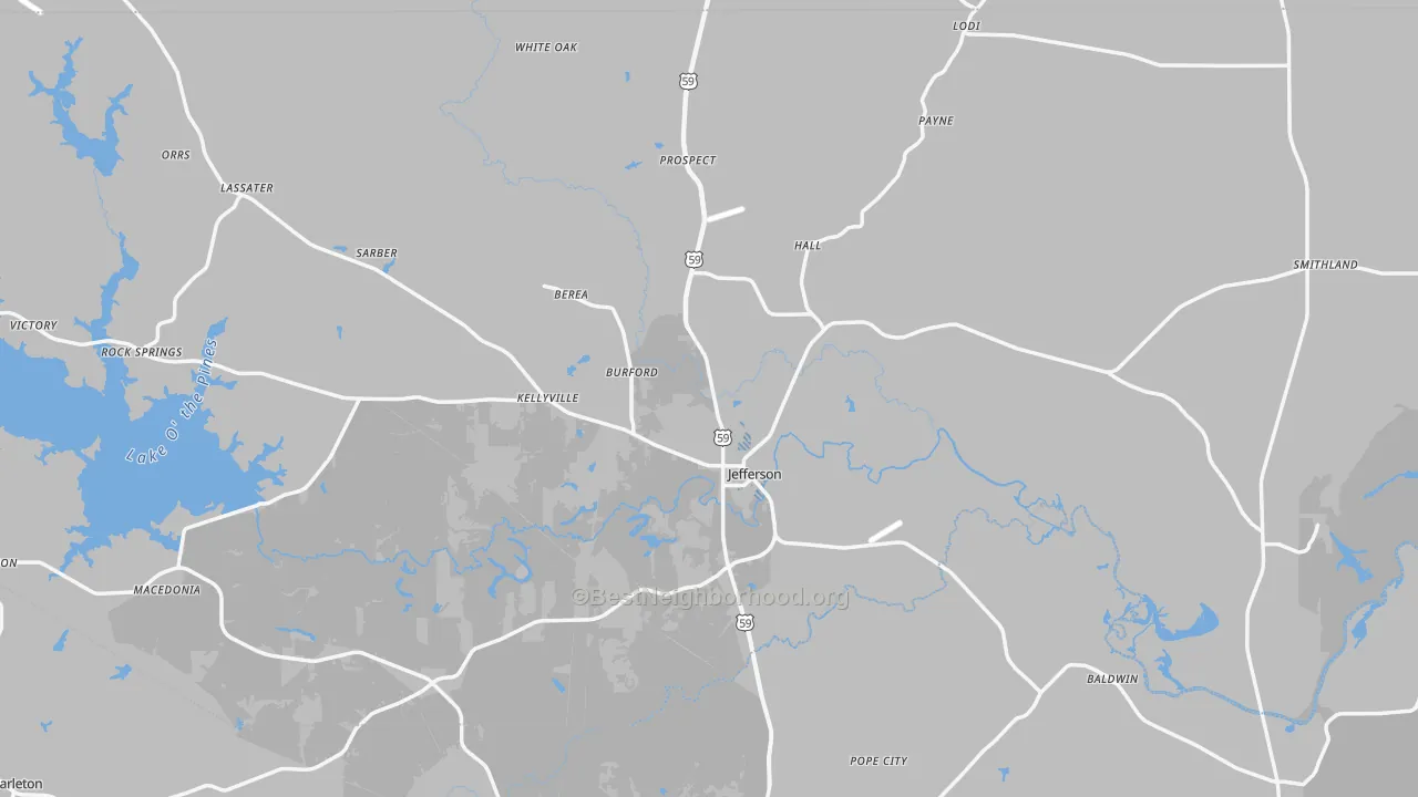 Transit Grade map of 75657, TX