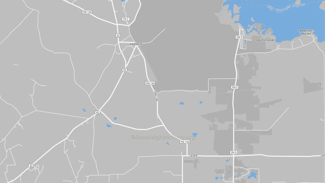 Transit Grade map of 75661, TX