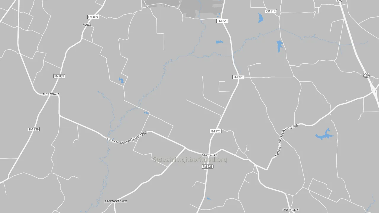 Transit Grade map of 75667, TX
