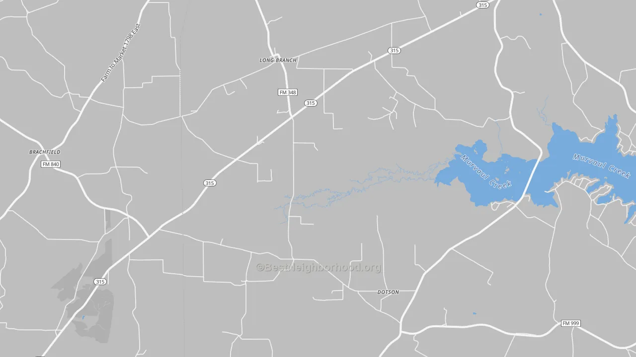 Transit Grade map of 75669, TX