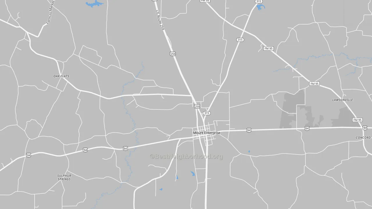 Transit Grade map of 75681, TX