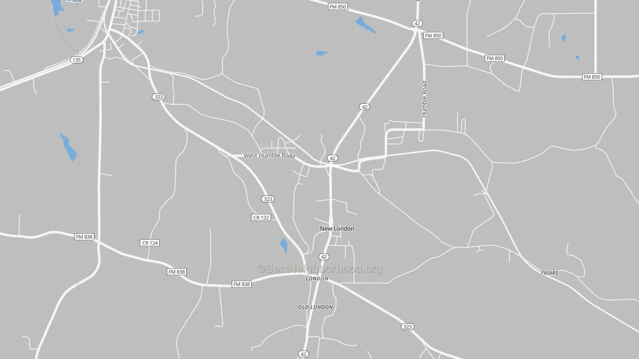 Transit Grade map of 75682, TX