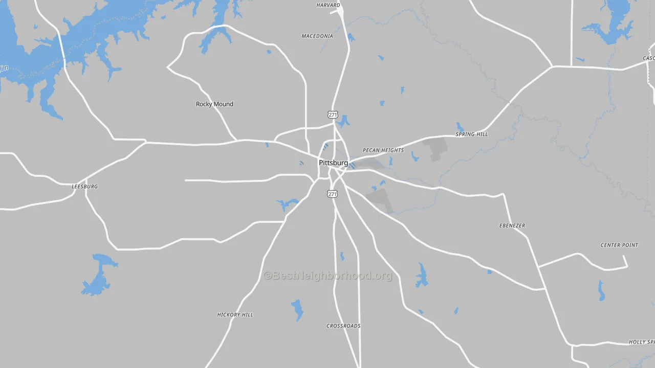 Transit Grade map of 75686, TX