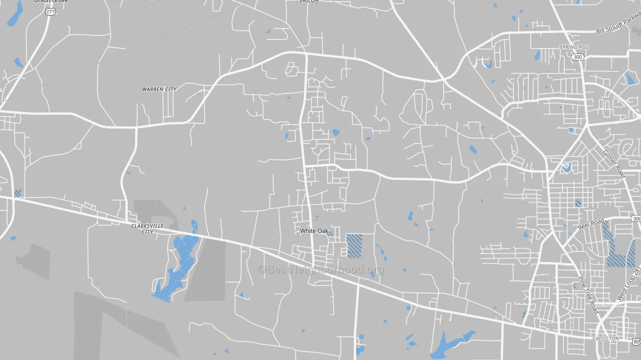 Transit Grade map of 75693, TX