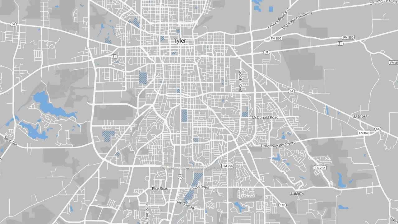 Transit Grade map of 75701, TX