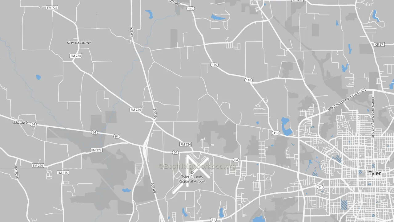 Transit Grade map of 75704, TX