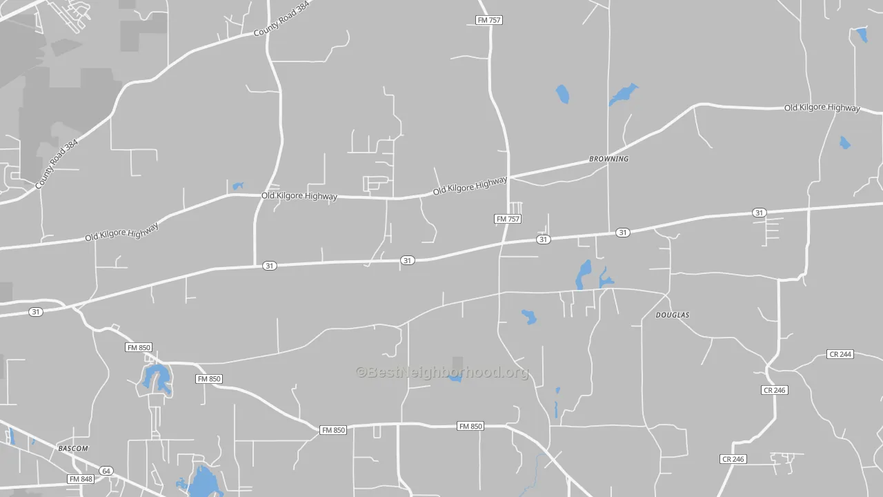 Transit Grade map of 75705, TX