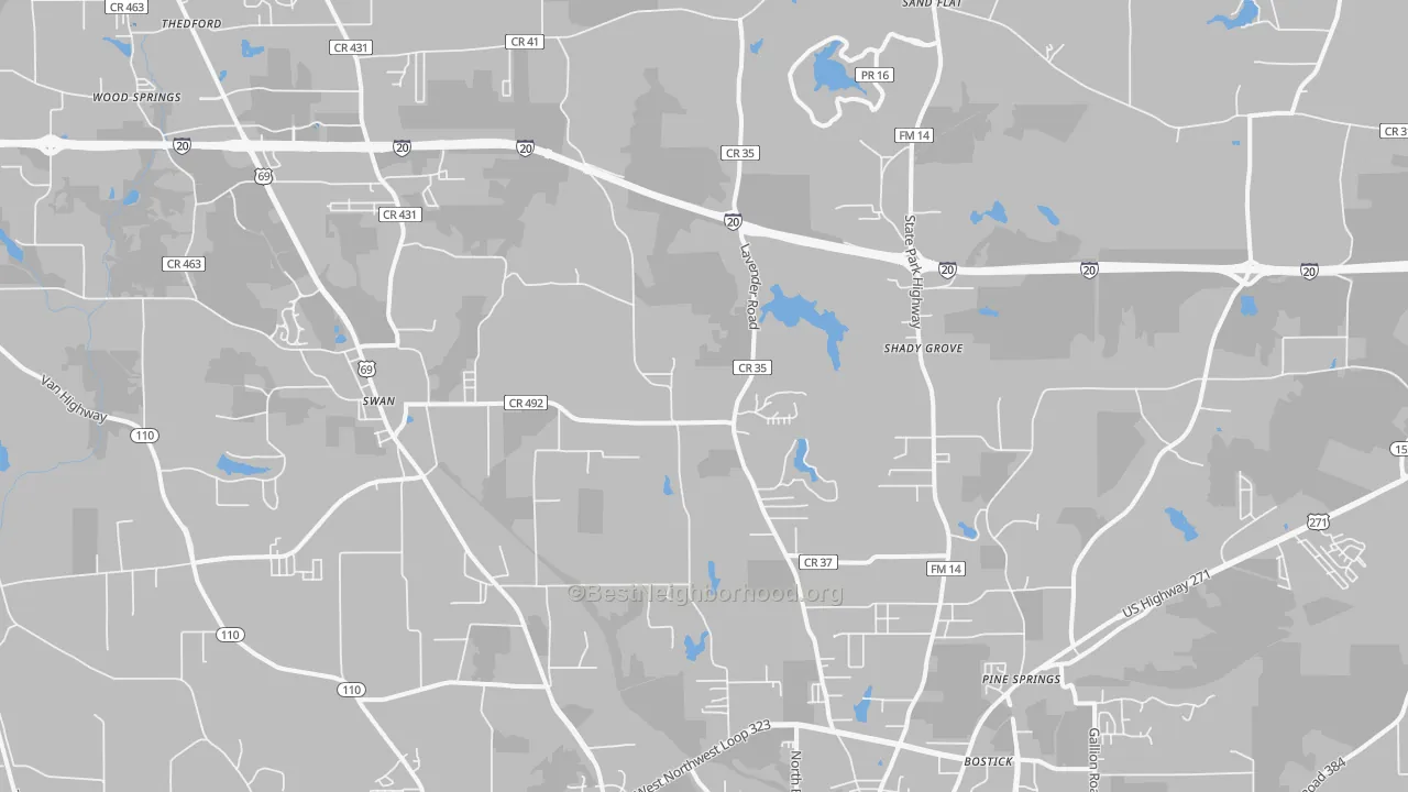 Transit Grade map of 75706, TX