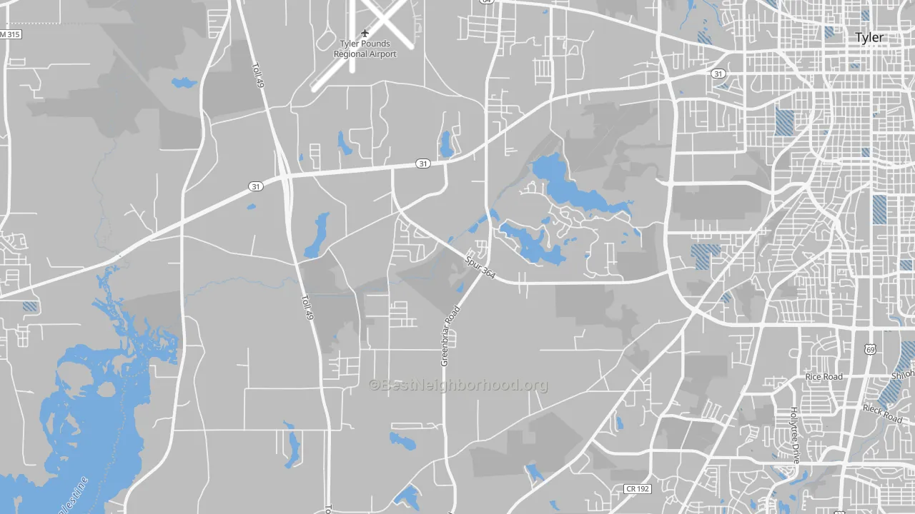 Transit Grade map of 75709, TX