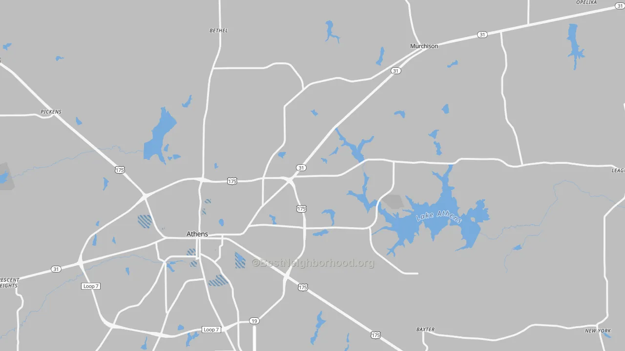 Transit Grade map of 75752, TX