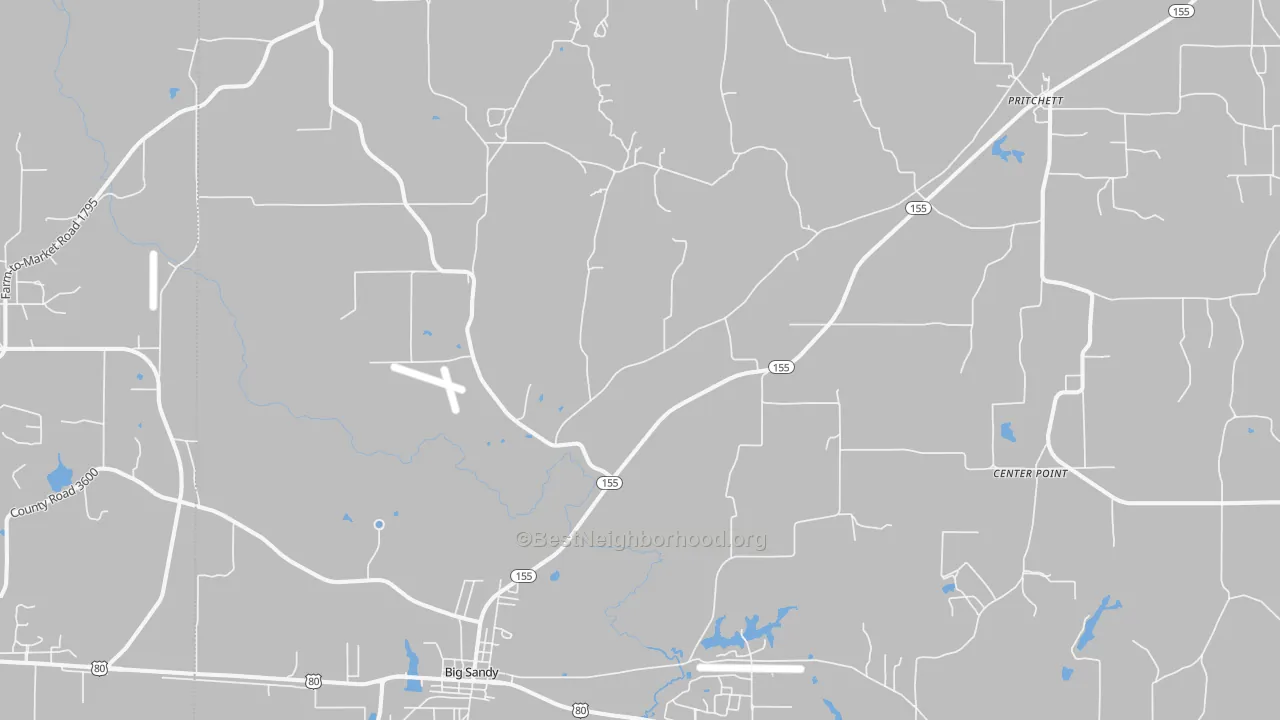 Transit Grade map of 75755, TX