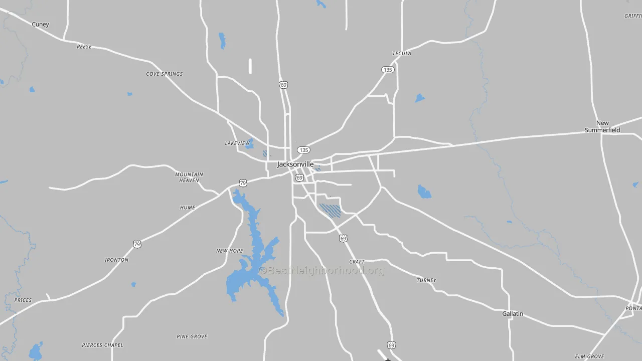 Transit Grade map of 75766, TX