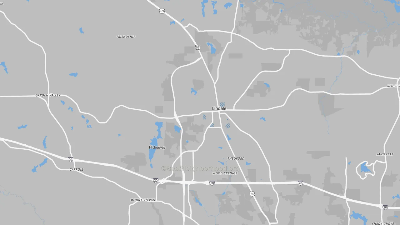 Transit Grade map of 75771, TX