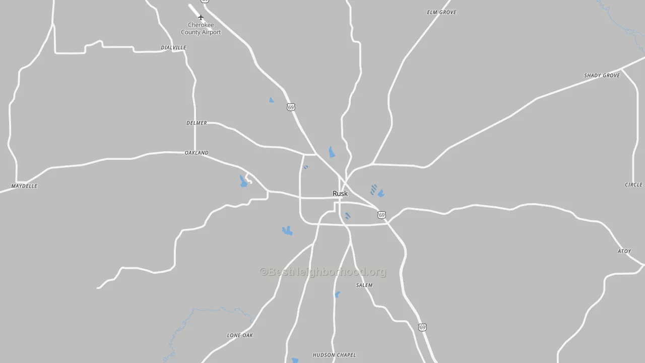 Transit Grade map of 75785, TX