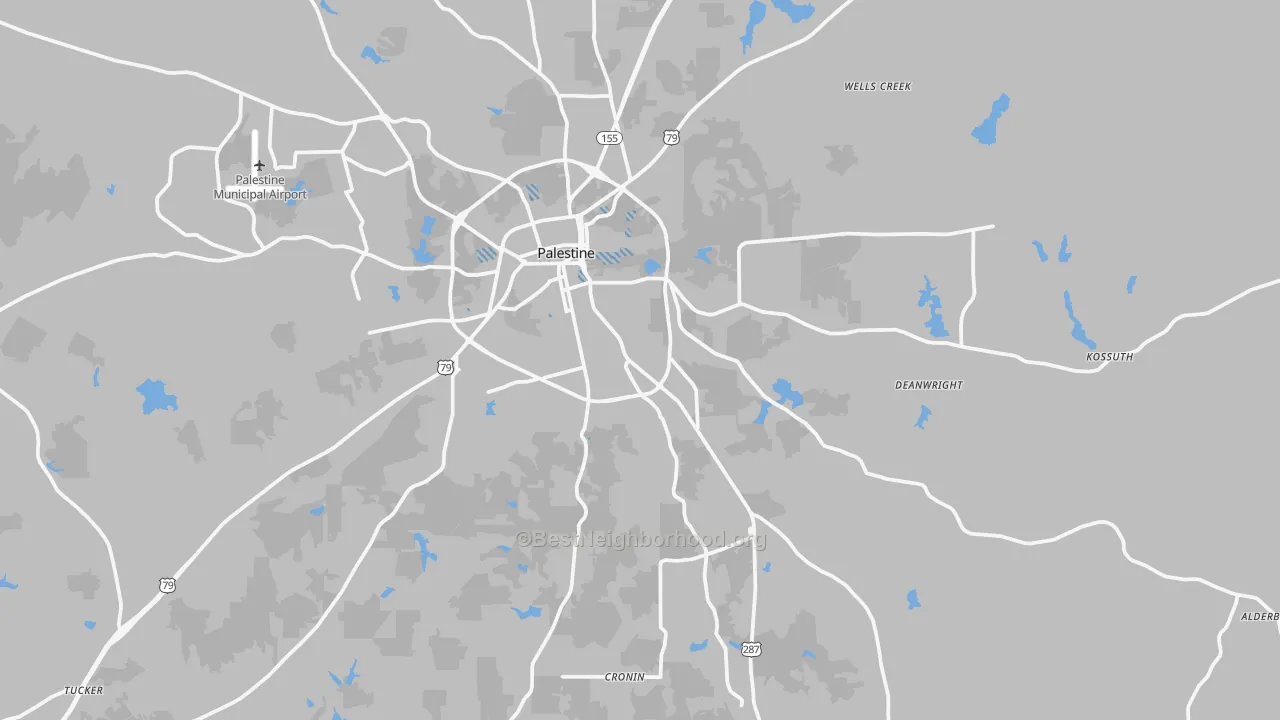 Transit Grade map of 75801, TX