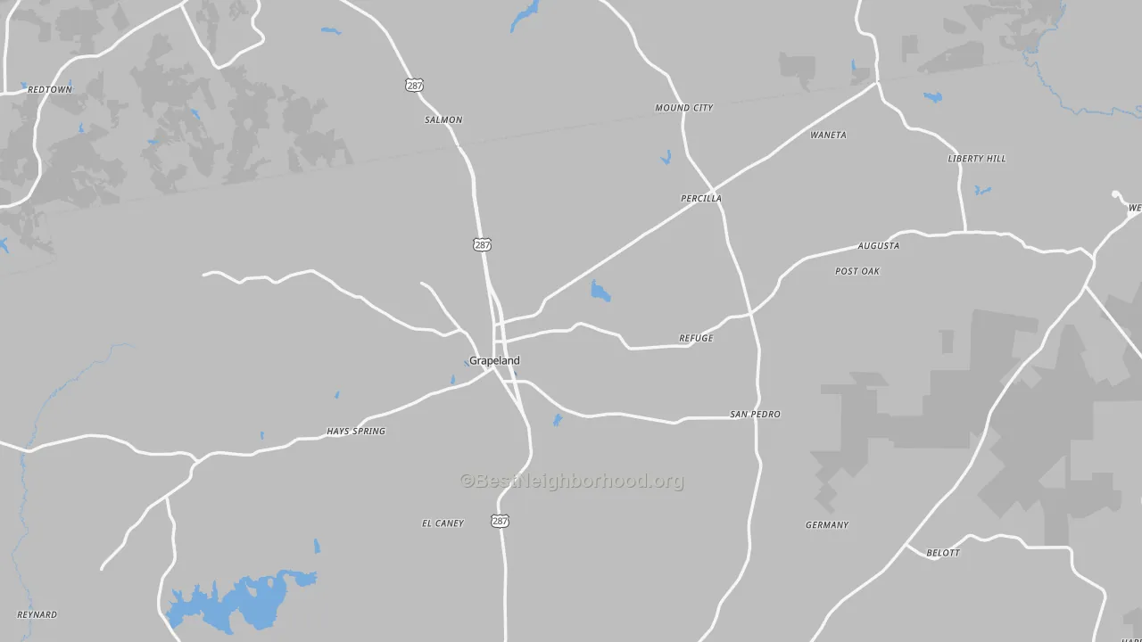 Transit Grade map of 75844, TX