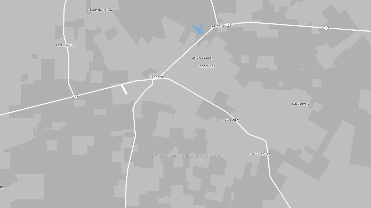 Transit Grade map of 75847, TX