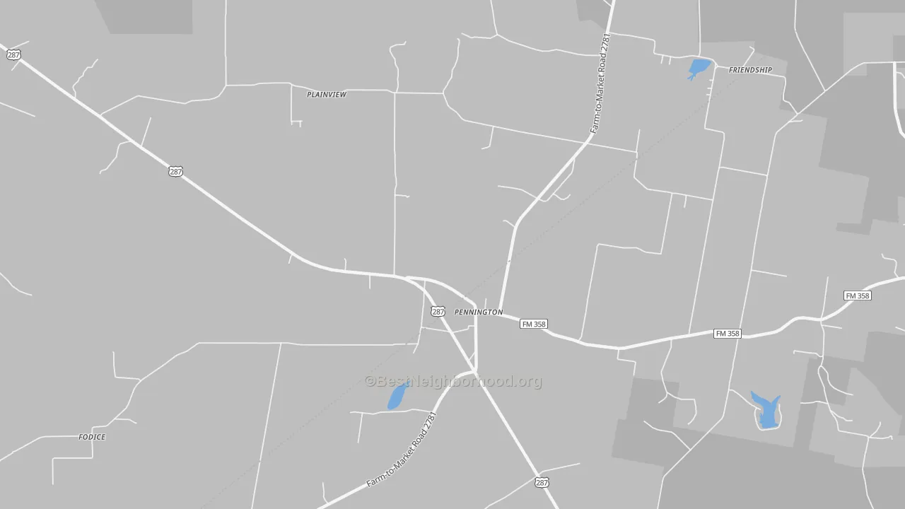 Transit Grade map of 75856, TX