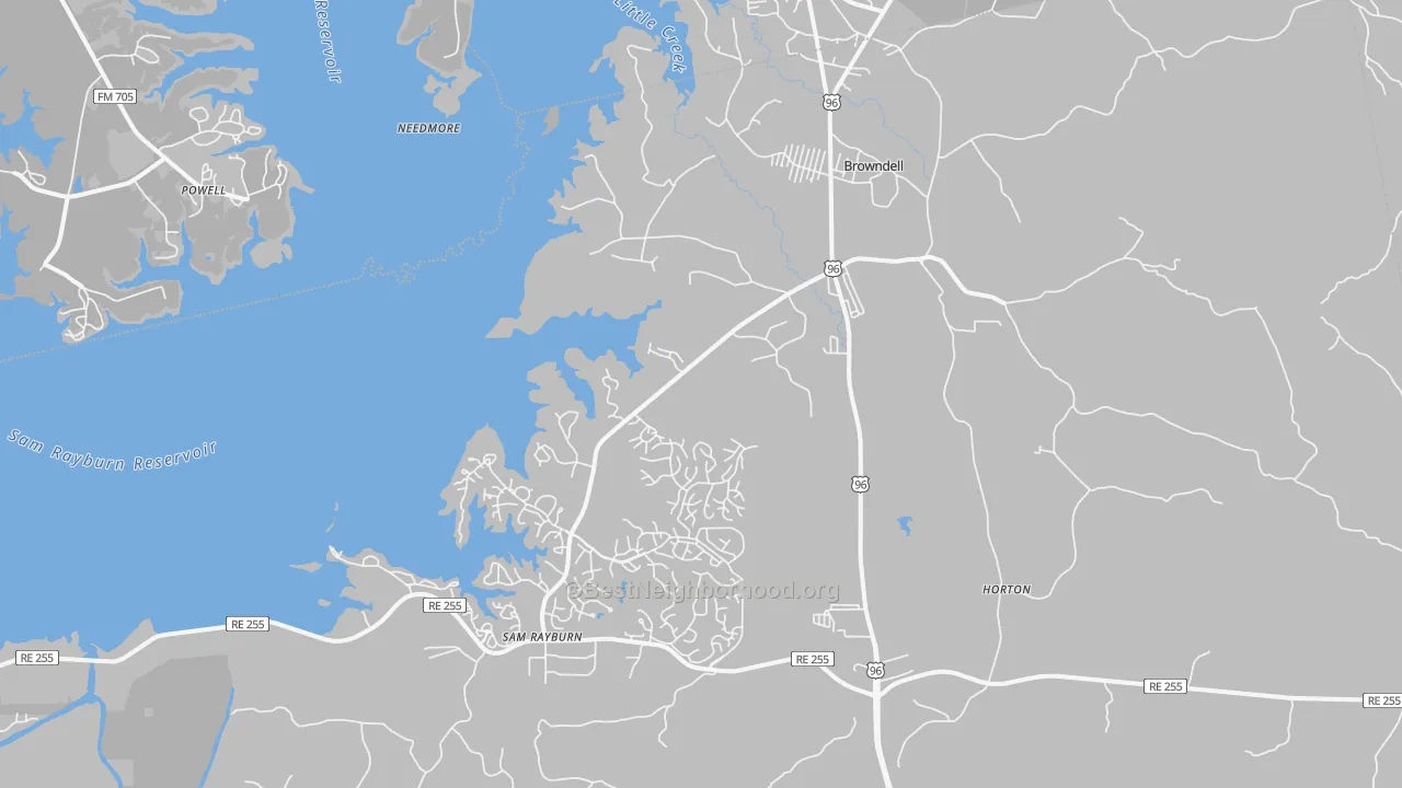 Transit Grade map of 75931, TX