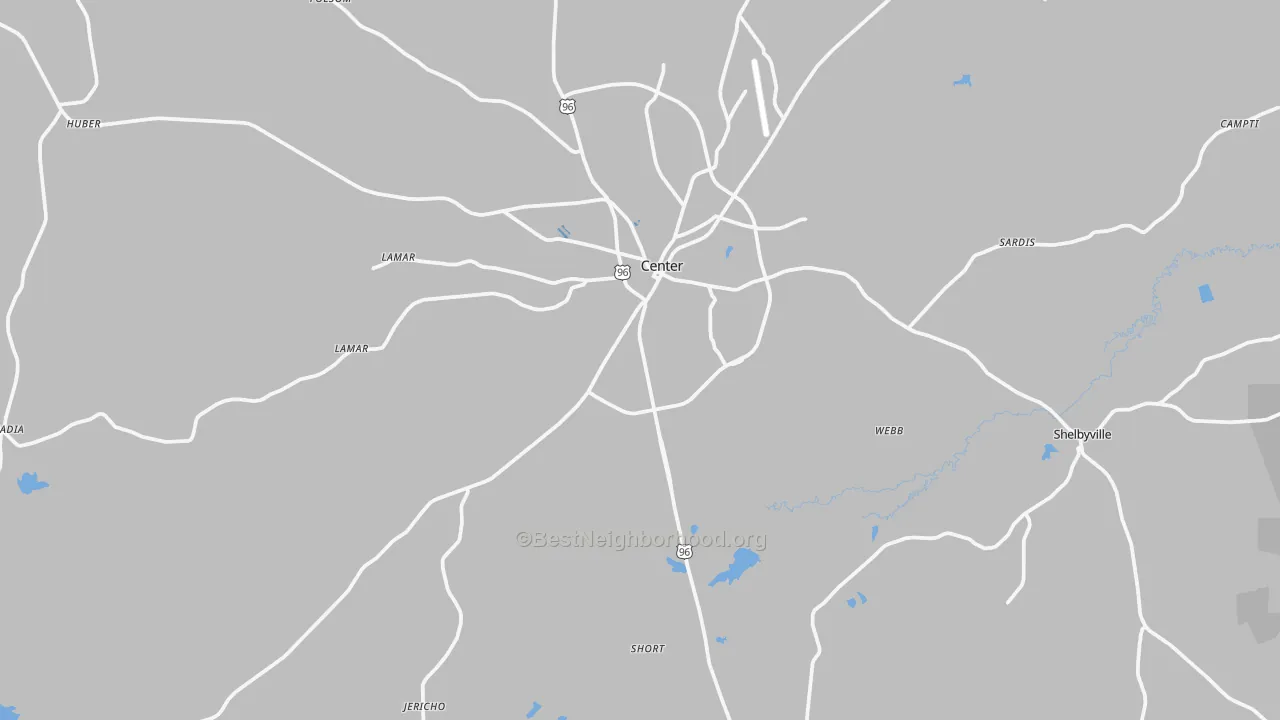 Transit Grade map of 75935, TX
