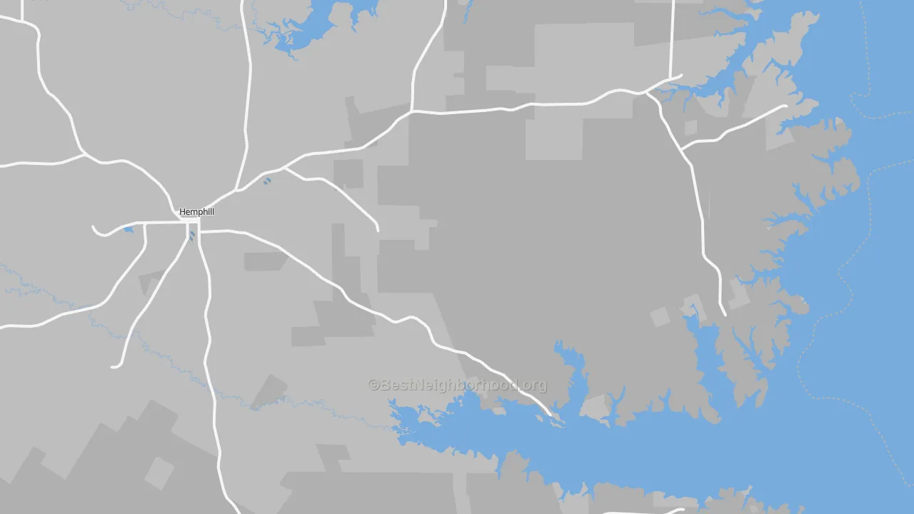 Transit Grade map of 75948, TX