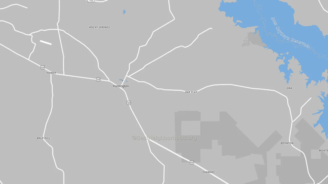 Transit Grade map of 75949, TX