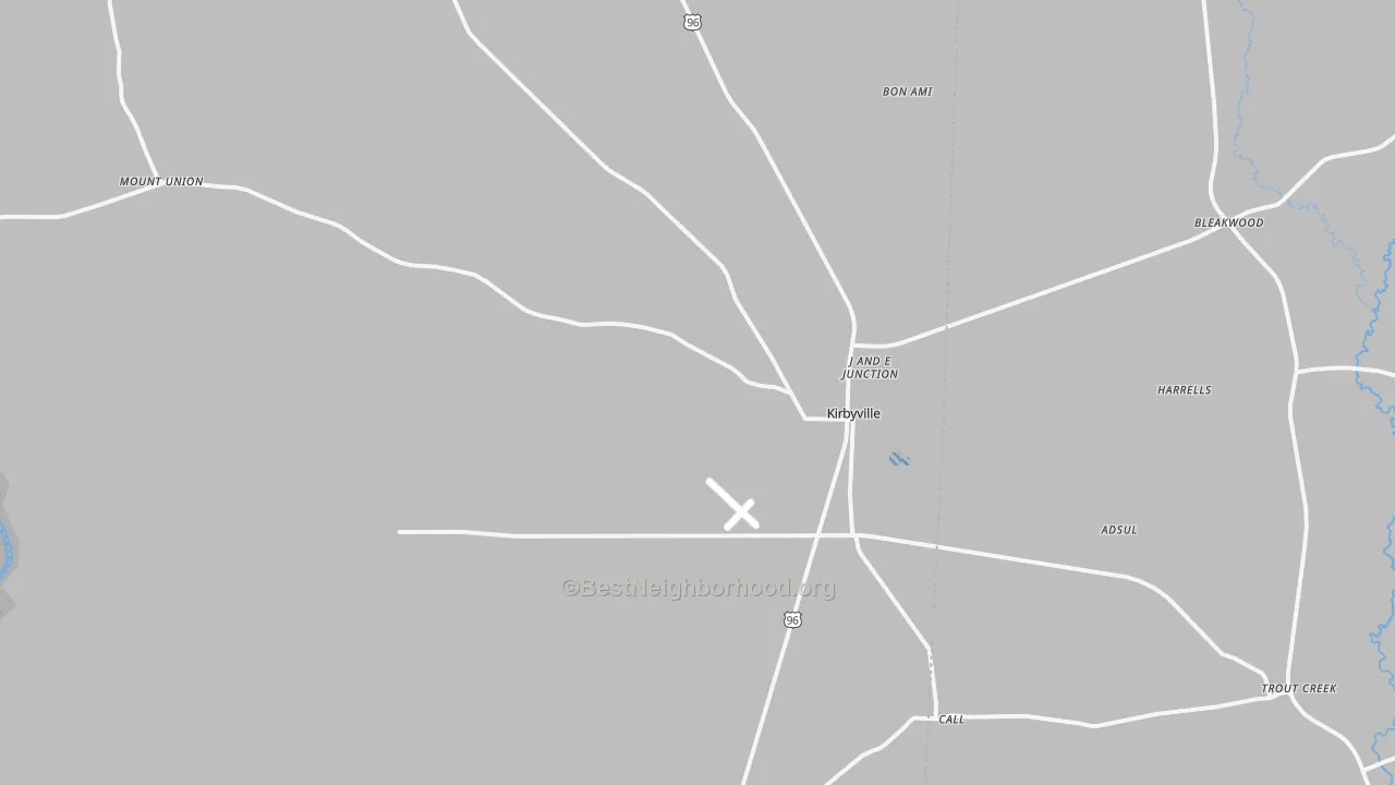 Transit Grade map of 75956, TX