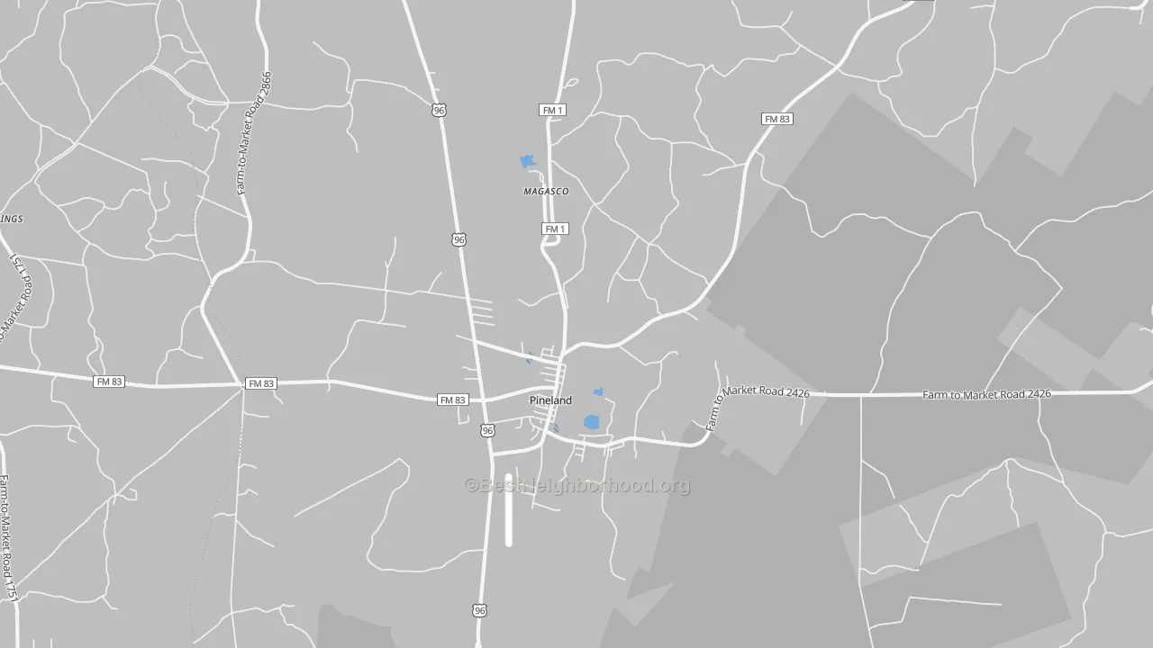 Transit Grade map of 75968, TX