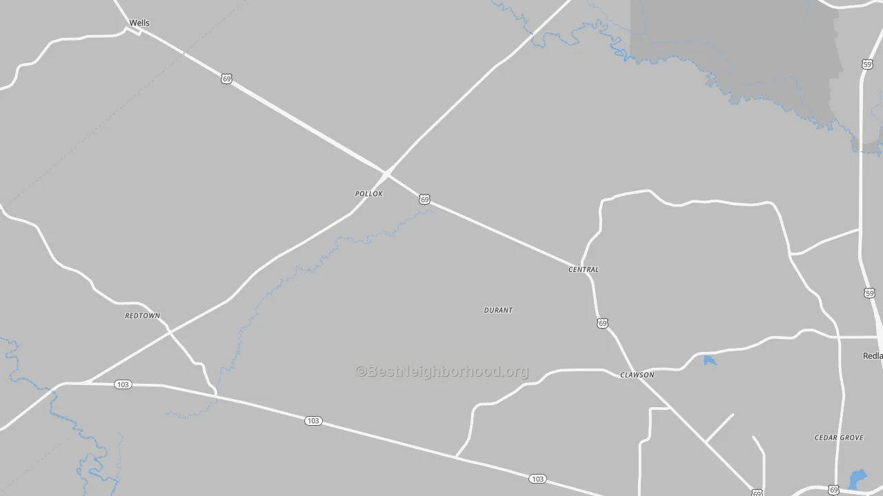 Transit Grade map of 75969, TX