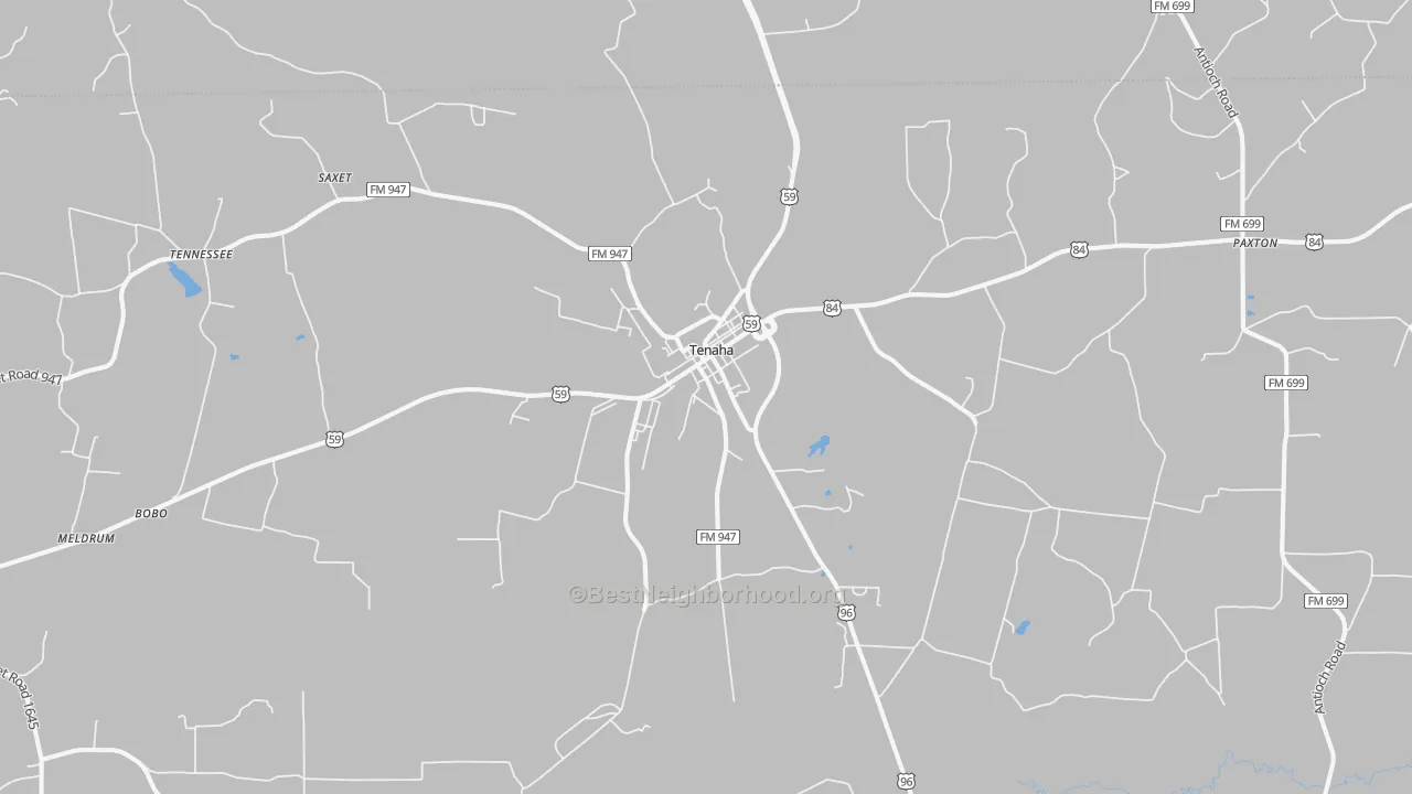 Transit Grade map of 75974, TX